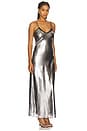 view 2 of 3 Estelle Slip Dress in Silver