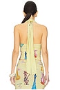 view 3 of 4 Vase Halter Top in Yellow