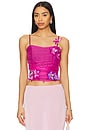 view 1 of 6 Jolie Corset Top in Fuchsia