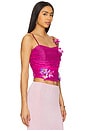 view 2 of 6 Jolie Corset Top in Fuchsia