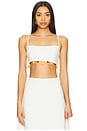 view 1 of 5 Mira Bra Top in White