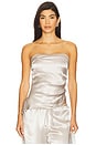 view 1 of 6 Estelle Tube Top in Silver