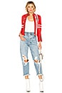 view 4 of 4 Ferrera Jacket in Red & White
