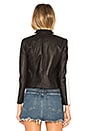 view 3 of 4 CHAQUETA CUERO LUCCA in Black & White