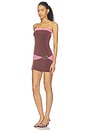 view 2 of 3 Eos Colourblock Mini Dress in Espresso & Rose