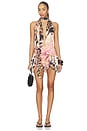 view 1 of 4 Indi Halter Scarf Dress in Animalier Floral