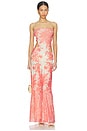 view 1 of 4 VESTIDO POPPI in Coral Tapestry