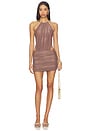 view 2 of 3 Evanna Mini Dress in Brown