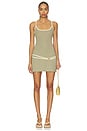 view 1 of 4 Celeste Mini Dress in Olive Stripe
