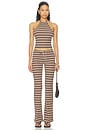 view 6 of 6 Dillon 2.0 Pant in Brown Multi Stripe