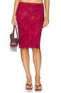view 1 of 6 Kirra Sequin Midi Skirt in Red