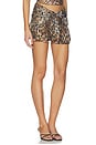 view 2 of 6 Azalea Twist Mini Skirt in Leopard Mesh
