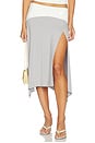 view 1 of 6 Curved Yoke Hi Lo Skirt in Grey