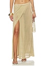 view 1 of 6 FALDA CYRENE TIE MAXI in Gold Shimmer