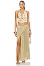 view 5 of 6 FALDA CYRENE TIE MAXI in Gold Shimmer