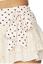 view 6 of 6 Kayli Mini Skirt in Cream & Polka Dot