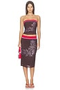 view 6 of 6 JUPE SERAH MIDI  in Chocolate