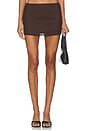 view 1 of 6 Octavia Mini Skirt in Chocolate