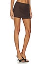 view 2 of 6 Octavia Mini Skirt in Chocolate