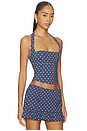 view 2 of 4 Rio Halter Tie Bustier Top in Navy