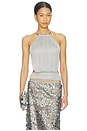 view 1 of 5 Evanna Top in Metallic Knit