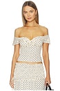 view 1 of 4 Denali Top in White Polka