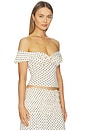 view 2 of 4 Denali Top in White Polka