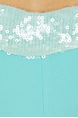 view 5 of 5 Sequin Bust Corset in Aqua