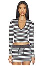 view 1 of 4 Kaydin Long Sleeve Top in Blue Stripe