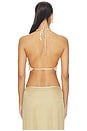 view 4 of 5 Cyrene Satin Cowl Top in Gold