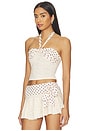 view 2 of 5 Kayli Top in Cream & Polka Dot
