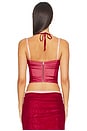 view 3 of 4 Caline Ruched Corset Top in Red