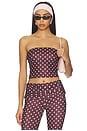 view 1 of 4 Vali Polka Dot Top in Chocolate & Baby Pink