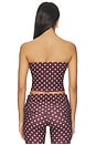 view 3 of 4 Vali Polka Dot Top in Chocolate & Baby Pink