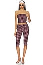 view 4 of 4 Vali Polka Dot Top in Chocolate & Baby Pink