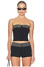 view 1 of 5 Kittie 2.0 Bustier in Black Base With Reverse Dot