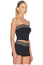 view 2 of 5 Kittie 2.0 Bustier in Black Base With Reverse Dot