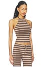 view 2 of 5 Dillon 2.0 Top in Brown Multi Stripe