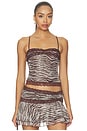 view 1 of 4 Vira Top in Neutral Zebra