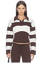 view 1 of 4 Collins Rugby Top in Brown Stripe