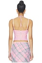 view 4 of 5 Caline Ruched Corset Top in Pink Dot