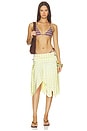 view 6 of 7 Reversible Finlea Bikini Top in Brown Micro Stripe