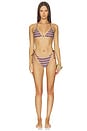 view 5 of 7 BRAGUITA REVERSIBLE FINLEA BIKINI in Brown Micro Stripe