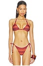 view 1 of 6 Reversible Finlea Bikini Top in Vintage Stripe