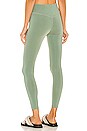 view 3 of 4 Active Colorsphere 7/8 High Waist Cross Over Legging in Deep Green & Soft Sand