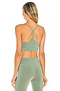 view 3 of 4 Colorsphere Sports Bra Top in Deep Green & Soft Sand