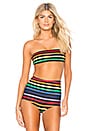view 1 of 4 Paqueta Top in Black & Rainbow Stripes