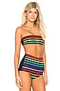 view 2 of 4 Paqueta Top in Black & Rainbow Stripes