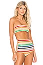 view 2 of 4 HAUT DE MAILLOT DE BAIN PAQUETA in Nude & Rainbow Stripes