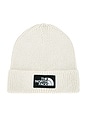 view 2 of 3 Logo Box Cuffed Beanie in White Dune